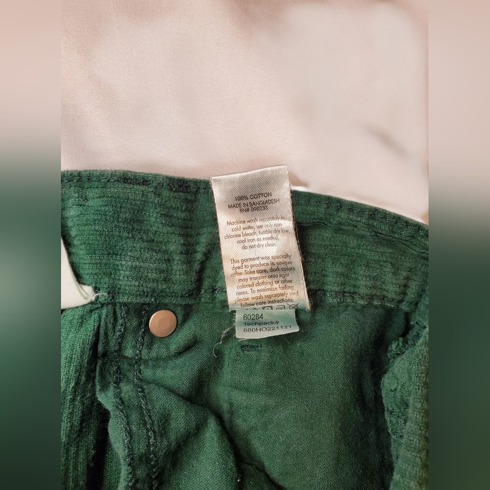 PacSun Green Corduroy Dad Jeans High Rise Button Fly Size: 22 - Picture 6 of 11